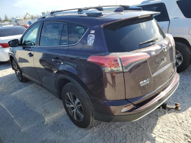 2T3RFREV5GW462087 - 2016 TOYOTA RAV4 XLE BURGUNDY photo 2