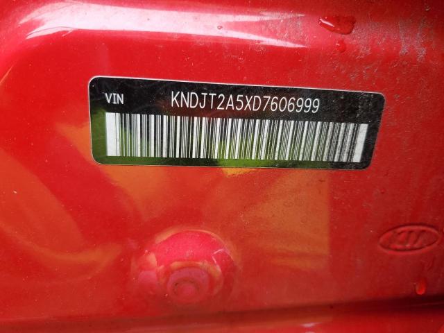 KNDJT2A5XD7606999 - 2013 KIA SOUL RED photo 12