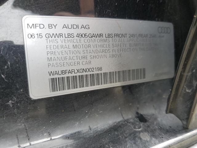 WAUBFAFLXGN002198 - 2016 AUDI A4 PREMIUM S-LINE BLACK photo 13