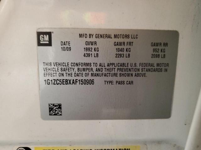 1G1ZC5EBXAF150906 - 2010 CHEVROLET MALIBU 1LT 白色 照片 12