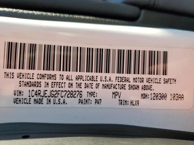 1C4RJEJG2FC728276 - 2015 JEEP GRAND CHER SUMMIT თეთრი ფოტო 13