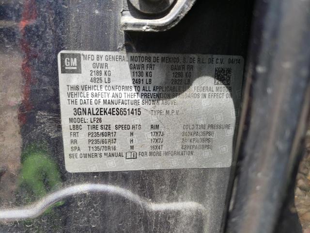 3GNAL2EK4ES651415 - 2014 CHEVROLET CAPTIVA LS 蓝色 照片 14