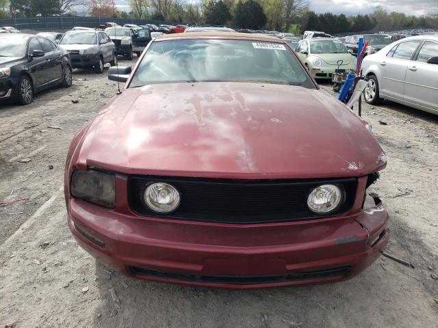 1ZVFT84N755215582 - 2005 FORD MUSTANG RED photo 5