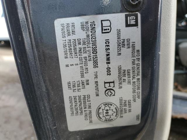 1GNDU23W38D153856 - 2008 CHEVROLET UPLANDER LS BLUE photo 13