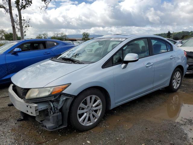 2HGFB2F81CH514132 - 2012 HONDA CIVIC EX BLUE photo 1