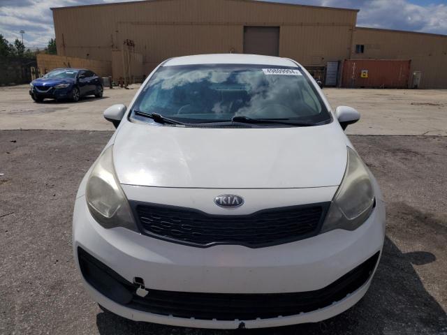 KNADM4A3XE6375336 - 2014 KIA RIO LX WHITE photo 5