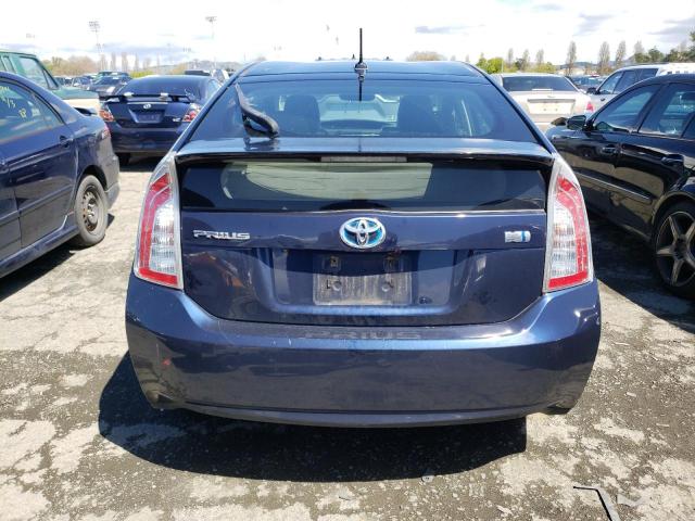 JTDKN3DU9C1535500 - 2012 TOYOTA PRIUS BLUE photo 6