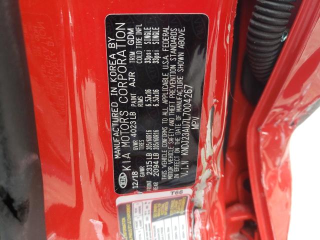 KNDJ23AU7L7004267 - 2020 KIA SOUL LX RED photo 14