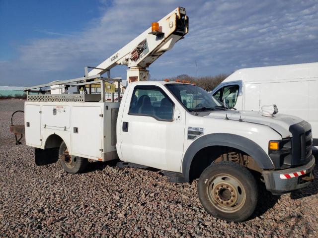 1FDXF46Y18EA55519 - 2008 FORD F450 SUPER DUTY WHITE photo 4