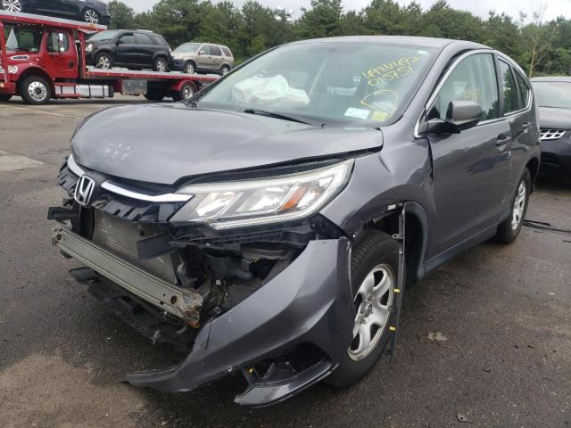 5J6RM4H34FL015751 - 2015 HONDA CR-V LX GRAY photo 2