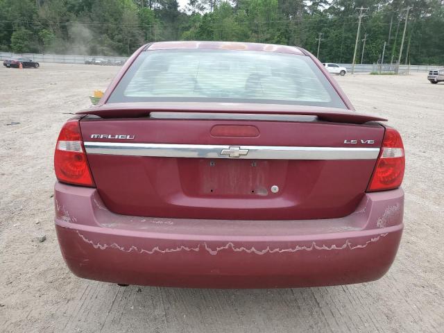 1G1ZT54895F314321 - 2005 CHEVROLET MALIBU LS BURGUNDY photo 6