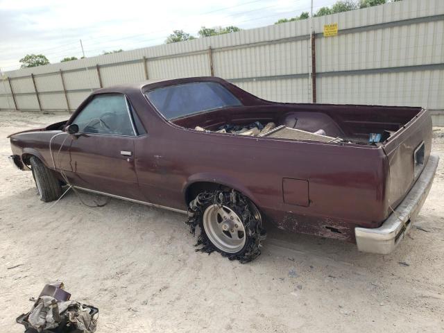 1GCCW80H0ER147874 - 1984 CHEVROLET EL CAMINO BURGUNDY photo 2