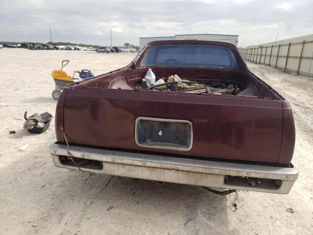 1GCCW80H0ER147874 - 1984 CHEVROLET EL CAMINO BURGUNDY photo 6