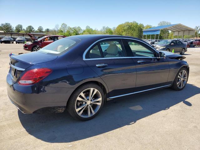 55SWF4JB8FU094217 - 2015 MERCEDES-BENZ C 300 BLUE photo 3