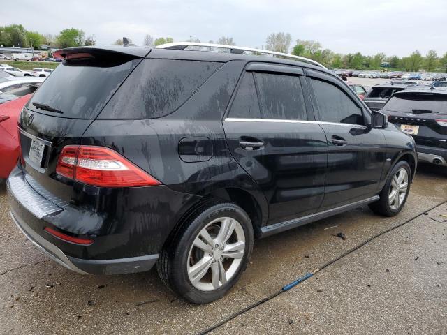 4JGDA5HB5CA027111 - 2012 MERCEDES-BENZ ML 350 4MATIC BLACK photo 3