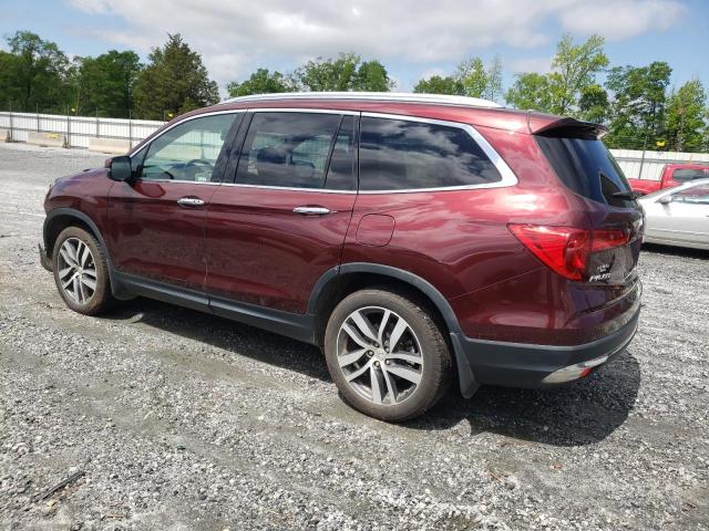 5FNYF5H91JB003879 - 2018 HONDA PILOT TOURING BURGUNDY photo 2