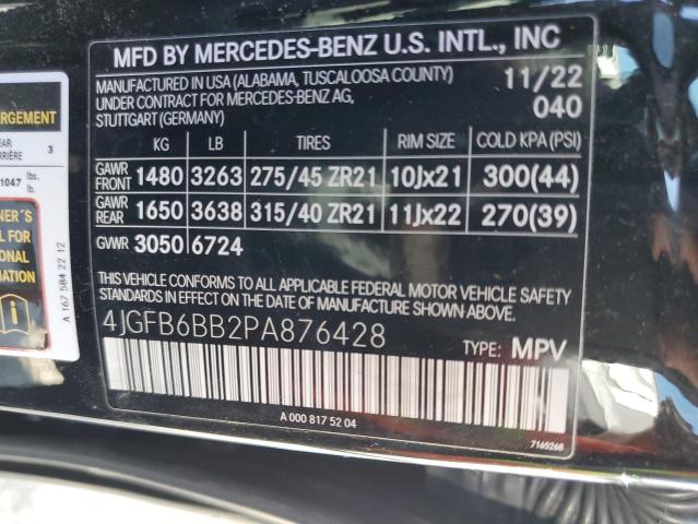 4JGFB6BB2PA876428 - 2023 MERCEDES-BENZ GLE AMG 53 4MATIC BLACK photo 13