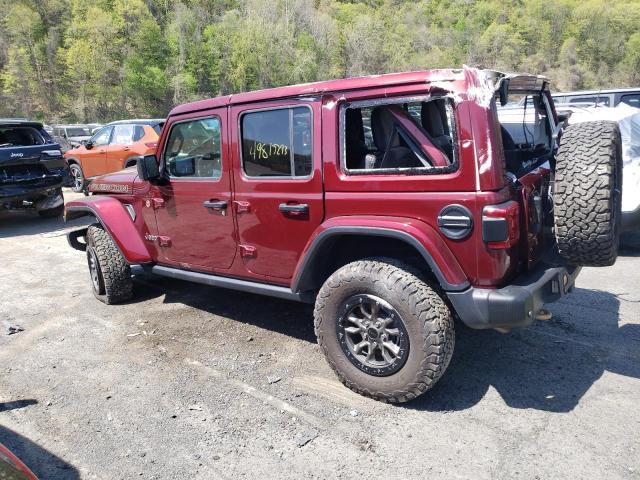 1C4JJXSJ4MW735728 - 2021 JEEP WRANGLER RUBICON 392 BURGUNDY photo 2