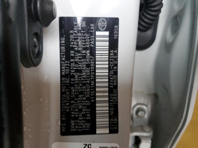 4T1G11AK1PU109857 - 2023 TOYOTA CAMRY SE NIGHT SHADE WHITE photo 12