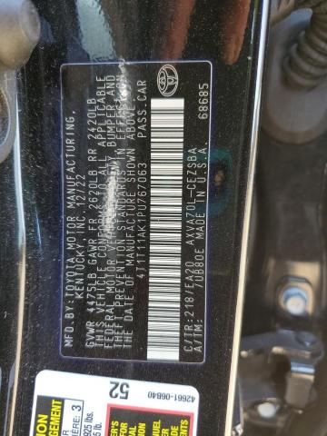 4T1T11AK1PU767063 - 2023 TOYOTA CAMRY SE NIGHT SHADE BLACK photo 12