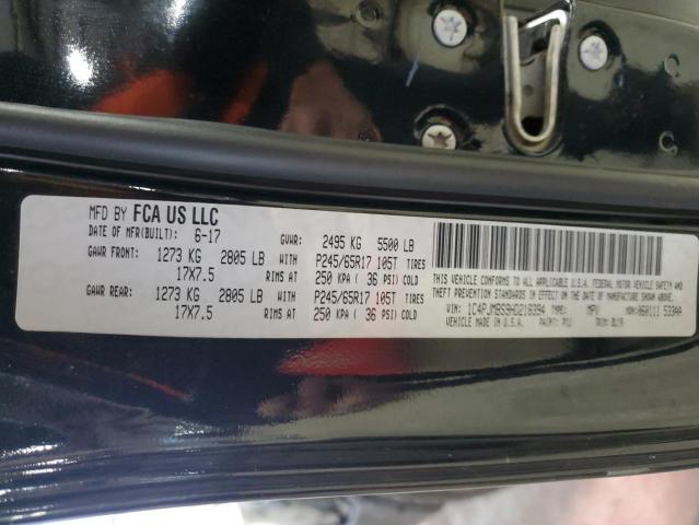 1C4PJMBS9HD218394 - 2017 JEEP CHEROKEE TRAILHAWK BLACK photo 14