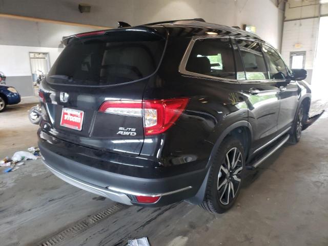 5FNYF6H01KB015894 - 2019 HONDA PILOT ELITE BLUE photo 4