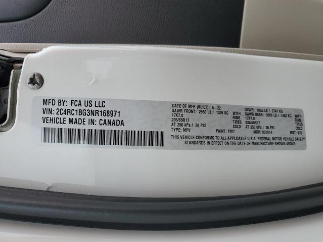 2C4RC1BG3NR168971 - 2022 CHRYSLER PACIFICA TOURING L Ağ foto 13