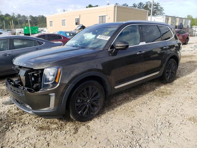 5XYP5DHCXMG127988 - 2021 KIA TELLURIDE SX GREEN photo 1