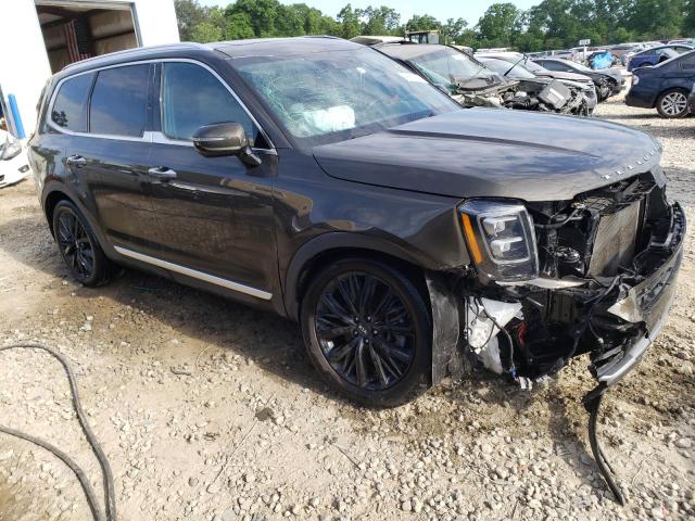 5XYP5DHCXMG127988 - 2021 KIA TELLURIDE SX GREEN photo 4