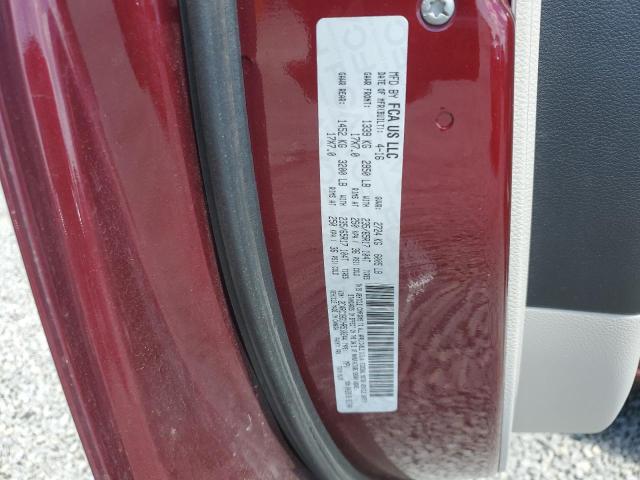 2C4RC1BG1HR510244 - 2017 CHRYSLER PACIFICA TOURING L 勃艮第红 照片 13