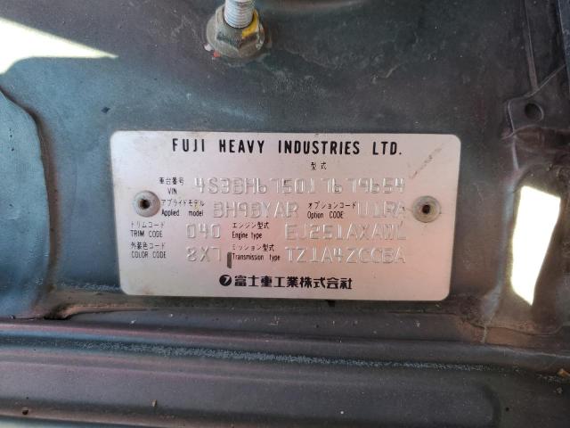 4S3BH675017679654 - 2001 SUBARU LEGACY OUTBACK AWP 绿色 照片 12