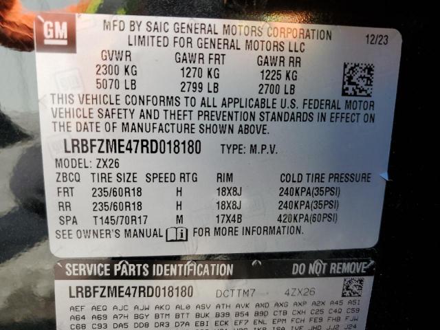 LRBFZME47RD018180 - 2024 BUICK ENVISION PREFERRED BLACK photo 14