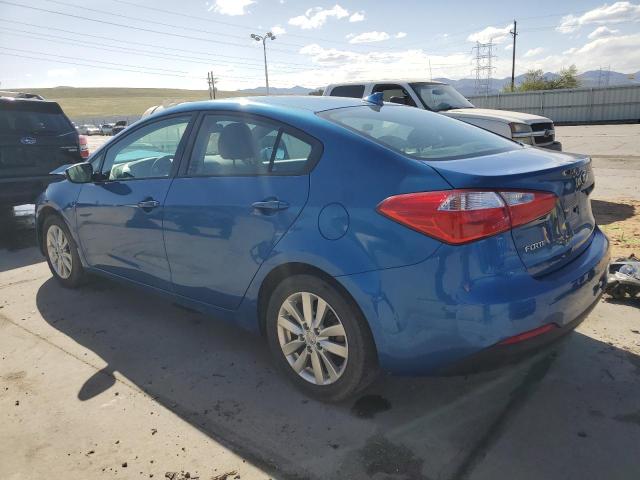 KNAFX4A64E5097923 - 2014 KIA FORTE LX BLUE photo 2