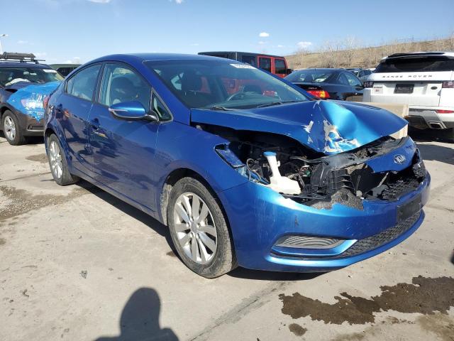 KNAFX4A64E5097923 - 2014 KIA FORTE LX BLUE photo 4