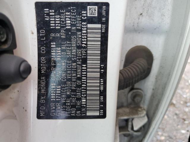 JHMFC1F70JX016184 - 2018 HONDA CIVIC EXL Ağ foto 12