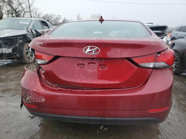 5NPDH4AE9GH706117 - 2016 HYUNDAI ELANTRA SE BURGUNDY photo 6