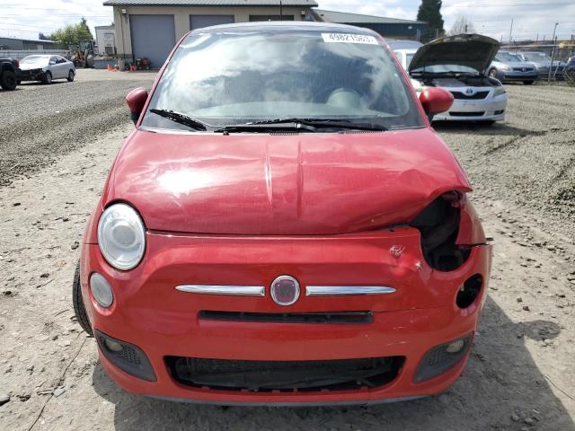 3C3CFFBR3CT303795 - 2012 FIAT 500 SPORT RED photo 5