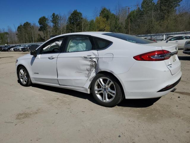 3FA6P0LU7JR148304 - 2018 FORD FUSION SE HYBRID WHITE photo 2