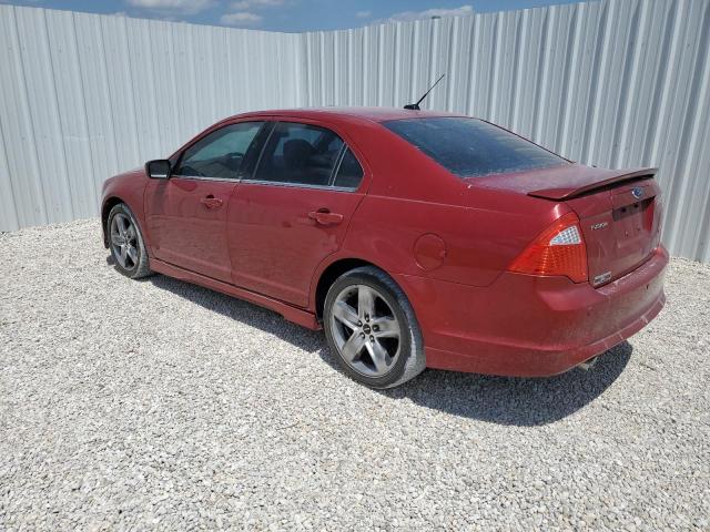 3FAHP0KC1AR100718 - 2010 FORD FUSION SPORT RED photo 2