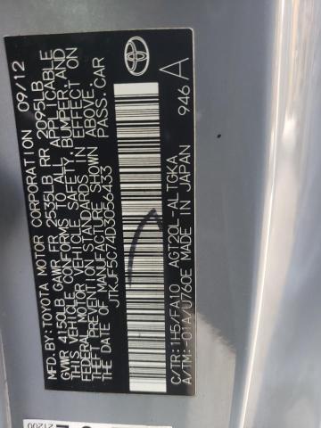 JTKJF5C74D3056433 - 2013 TOYOTA SCION TC 灰色 照片 12