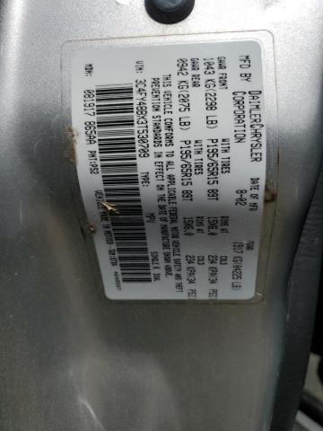 3C4FY48BX3T530709 - 2003 CHRYSLER PT CRUISER CLASSIC 银色 照片 12