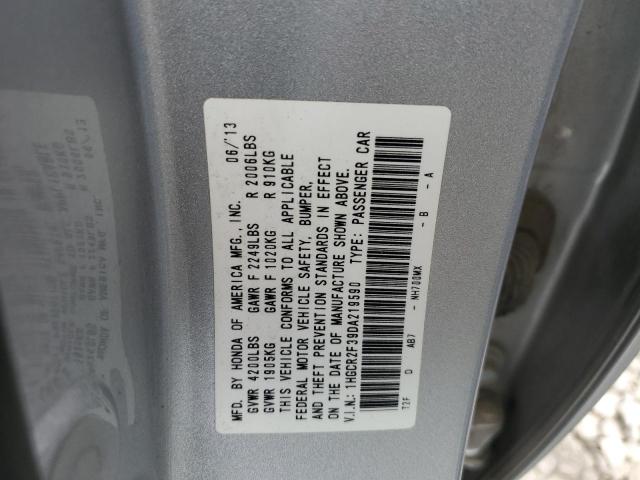 1HGCR2F39DA219590 - 2013 HONDA ACCORD LX SILVER photo 12