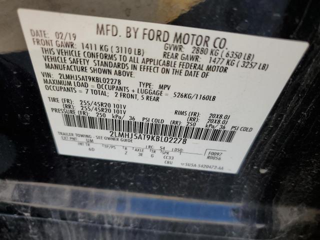 2LMHJ5AT9KBL02278 - 2019 LINCOLN MKT BLACK photo 14