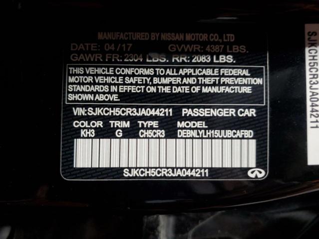 SJKCH5CR3JA044211 - 2018 INFINITI QX30 BASE Schwarz Foto 12