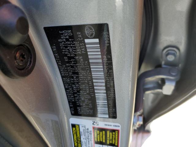 4T1S11AK1RU243314 - 2024 TOYOTA CAMRY SE NIGHT SHADE SILVER photo 12