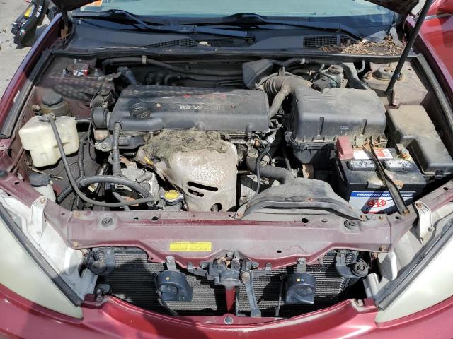 4T1BE32K52U628704 - 2002 TOYOTA CAMRY LE RED photo 11