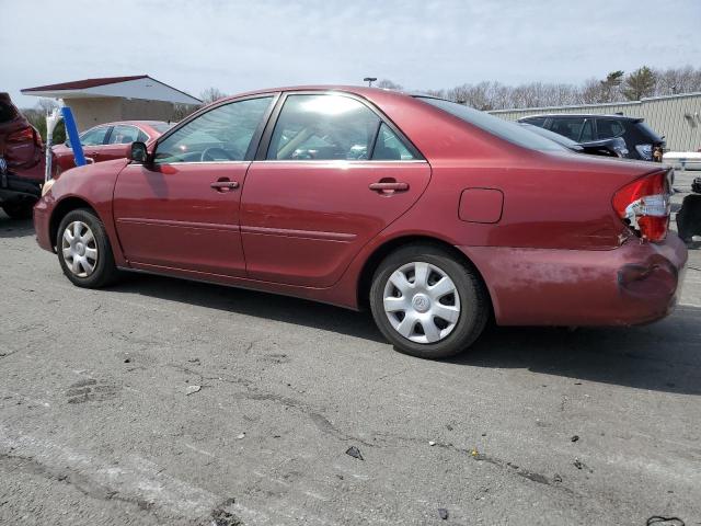 4T1BE32K52U628704 - 2002 TOYOTA CAMRY LE RED photo 2