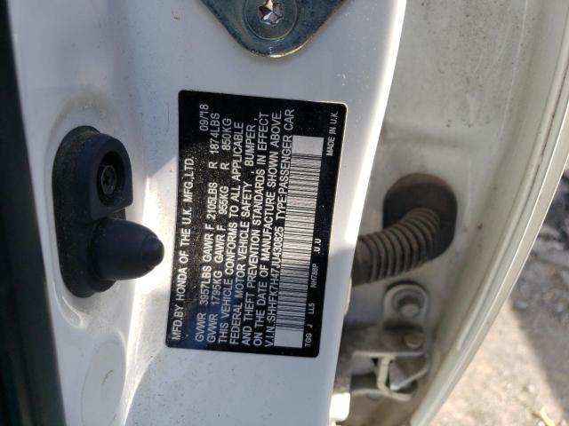 SHHFK7H47JU430825 - 2018 HONDA CIVIC SPORT 白色 照片 12