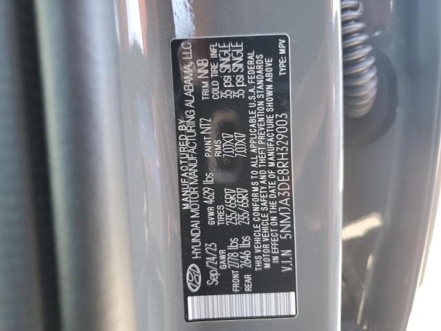 5NMJA3DE8RH329003 - 2024 HYUNDAI TUCSON SE GRAY photo 13