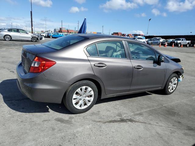 19XFB2F55CE381634 - 2012 HONDA CIVIC LX GRAY photo 3